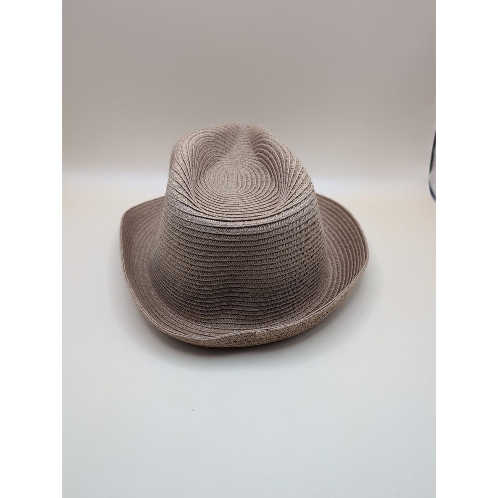 Straw Fedora Style Summer Beach Hat 100% Paper One Size Lightweight Tan One Size
